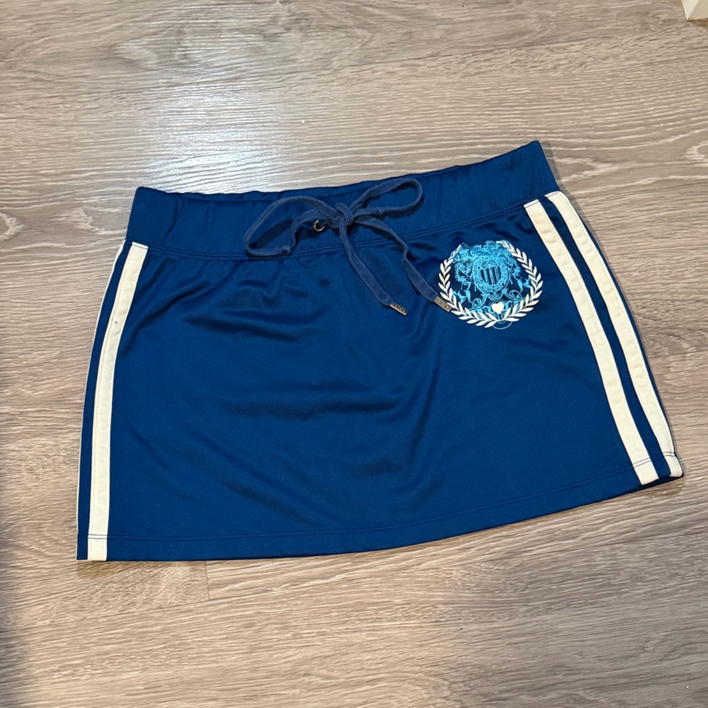 vintage blue and white juicy couture mini skirt